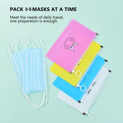 4pc Mask Cover Bag Portable Face Mask Storage Box