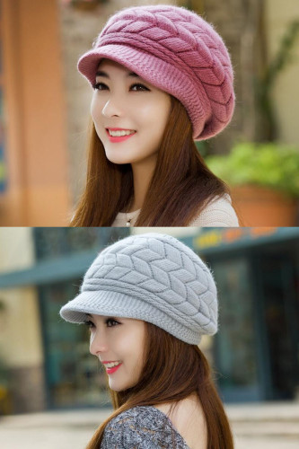 Women Knitted Hat Winter Warm Wool Hat