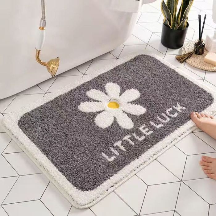 Fluffy Bathroom Absorbent Carpet Cartoon Bathroom Door Mat