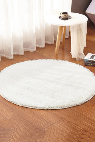 Fluffy Round Area Rug mats for Living Room Faux Fur Carpet