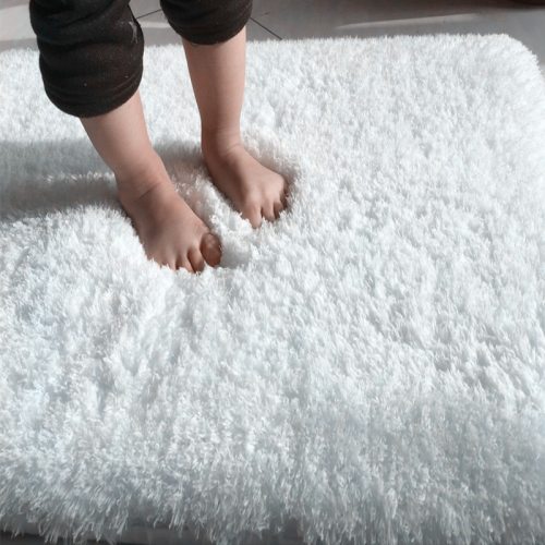 Nordic fluffy carpet rugs rectangle plush anti-slip soft carpet