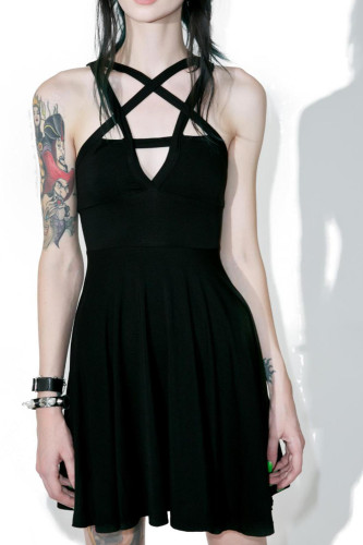 Women Punk Grunge Slim Sleeveless Dresses