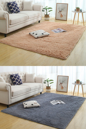 Rectangle Carpet Mat Fluffy Rugs Anti-Skid Shaggy Area Rugs