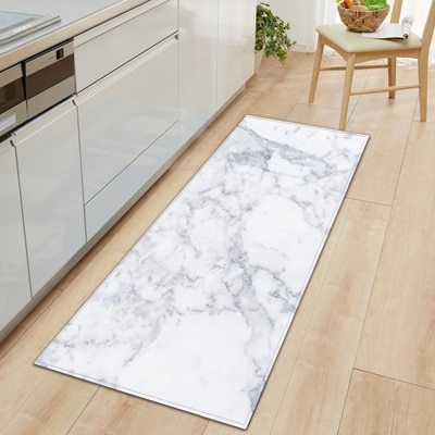 Marble Style Printed Kitchen Mat Area Rugs