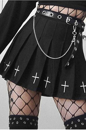 Y2K Gothic Punk Skirts Pleated Egirl Outfits