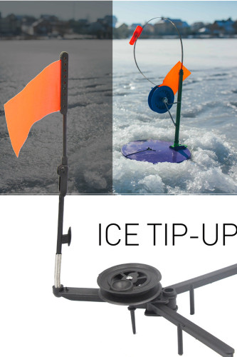 2Pcs Foldable Winter Ice Fishing Tool Flag Kayak Tip-Up Flag