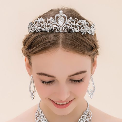 Bridal Princess Crown Headband Crystal Tiaras Wedding Jewelry Hair Accessories