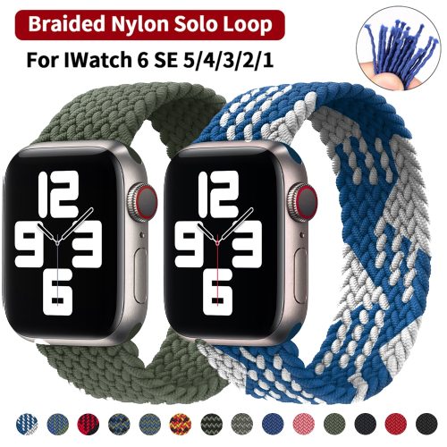 Braided Solo Loop For Apple Watch Band 44mm 40mm 38mm 42mm