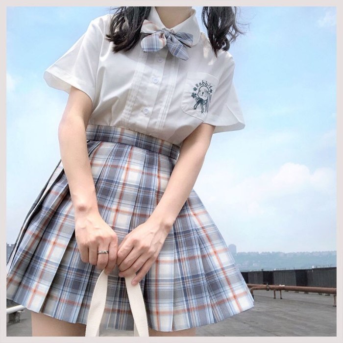 JK Uniform Y2K High Waist Pleated Skirts Mini Plaid Skirt
