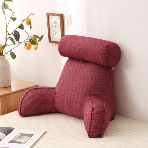 Reading Pillow with Arms Sofa Support Back Support Cushion