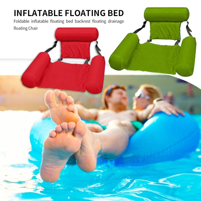 Water Hammock Recliner Swimming Pool Inflatable Mat  Air Mattresses