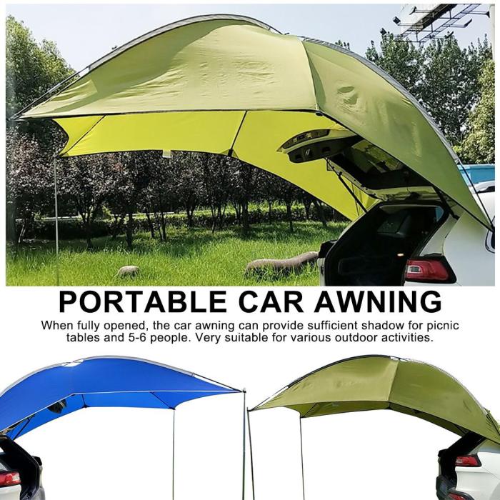 Car Awning Family Camping Tent Anti-UV Waterproof Traveling Tent