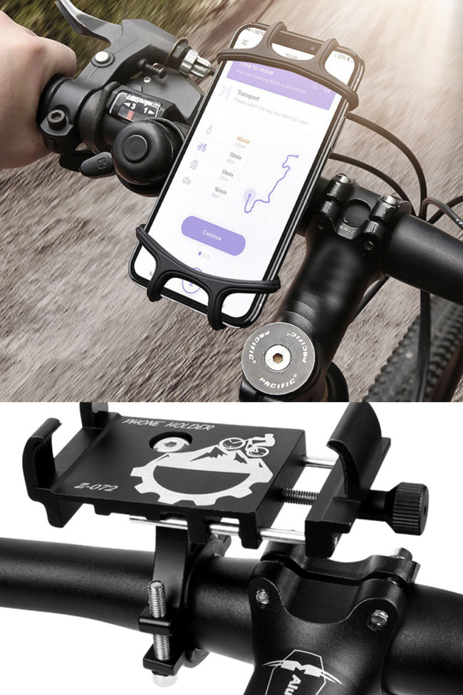 Bicycle Phone Holder Universal Bike Motorcycle Handlebar Clip Stand