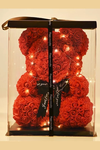 40cm Bear of Roses Artificial Flowers Home Wedding Festival Decoration