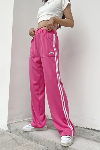 Y2K Aesthetics Mid Waist E-girl Striped Loosed Trousers