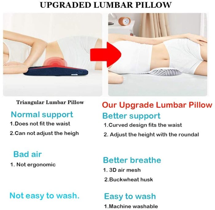 Buckwheat Lumbar Support Sleep Pillow