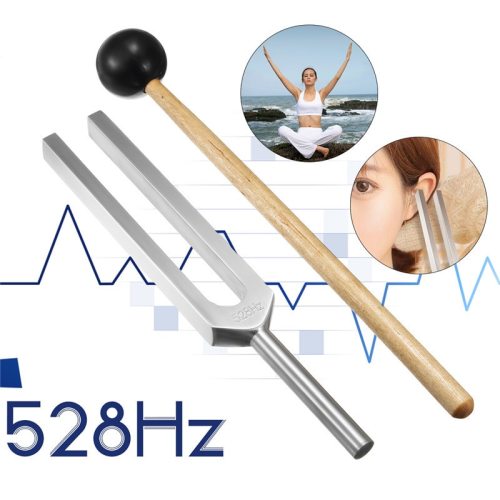 Aluminum Medical Tuning Fork Chakra Hammer Ball Diagnostic 528HZ With Mallet Set Nervous System Testing Tuning Fork Health Care