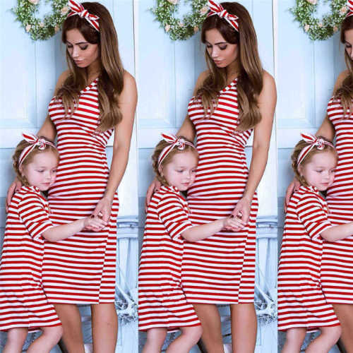 2021 Fashion Family Matching Clothes Baby Girl Mom Clothes Dress mom and daughter dress Girl Gift mother daughter two dresses