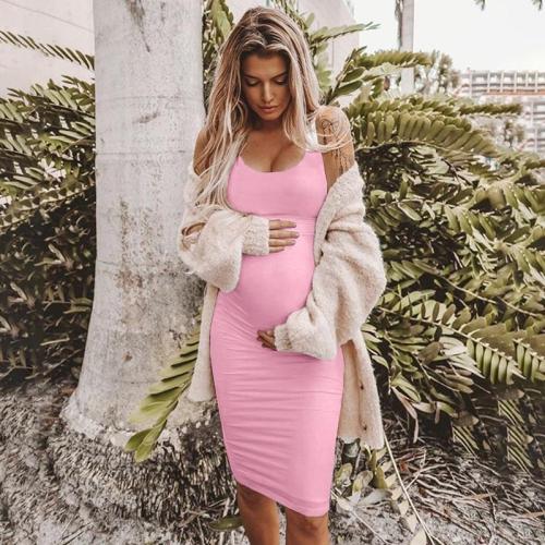 Women Summer Casual Striped Maternity Dress Short Sleeve Knee Length Pregnancy Dresses Clothes Pleated Baby Shower Dress