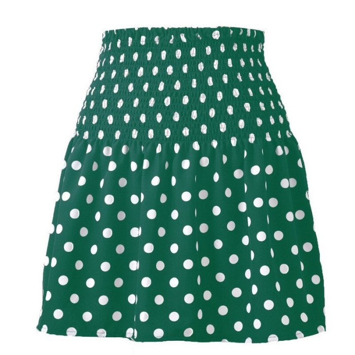 Harajuku A-Line Mini Printed Skirt Girl y2k High Waist Pleated Sailor Korean Kawaii Sweet Beach Dots Short Skirt Skort