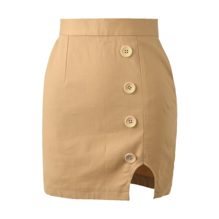 Sexy Bodycon Skirt Women 2021 Fashion Black White High Waist Button Skirts Woman Spring Summer Slim Mini Jupe