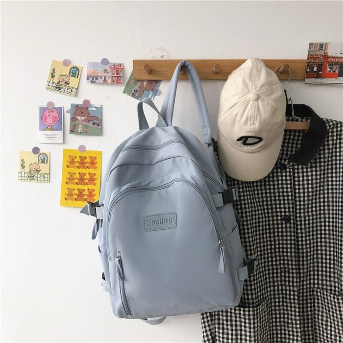 Large-capacity school bag female Korean version of simple shoulder bag tide brand fashion high school student backpack