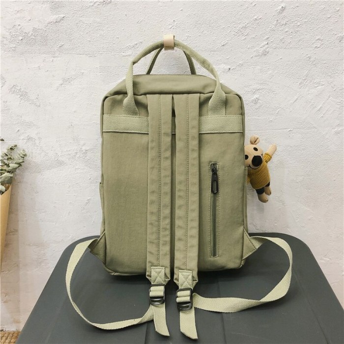 2021 girl backpack large capacity backpack ladies shoulder bag simple student school bag male and female student backpack