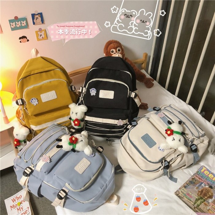 Large Capacity Backpack Women School Bag For Teens Female Backpack Nylon Waterproof Female Bag Kawaii Girl Travel Bag