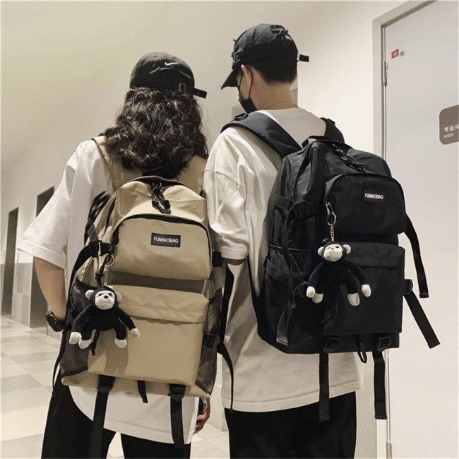 High Capacity Korean Style Concise Casual Backpack Shoulders Bag for College University Male  Female School Student