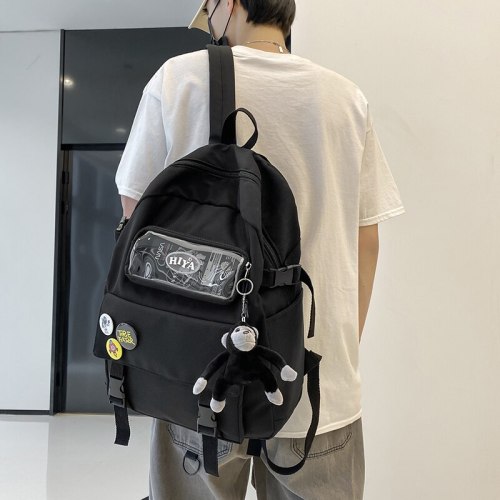 Children Transparent Backpack Women Kawaii Waterproof School Bags for Teenagers Female Japanese Lightweight Travel Backpacks New