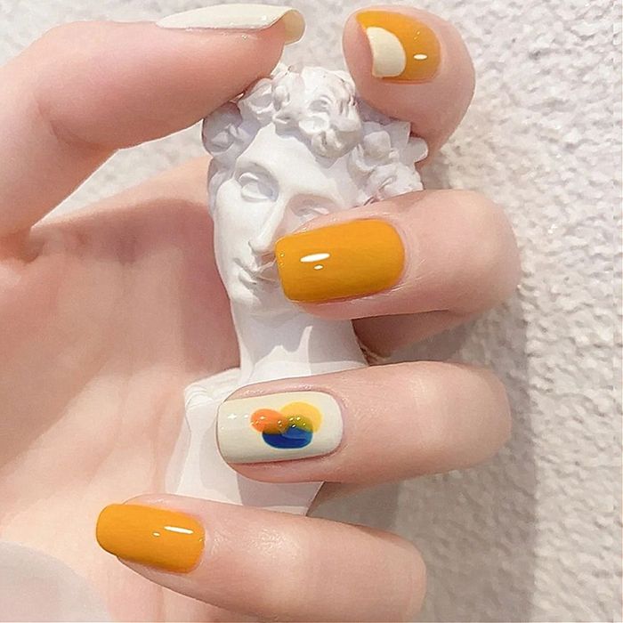 24Pcs/Set Cat Eye Phototherapy Nail Patch Wearable Fake Nail Short False Nail Wedding For Winter Autumn Wearable Full Cover