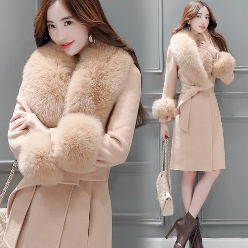 Woolen Coat Women's Middle And Long Korean Version 2021 New Autumn And Winter Clothes With Thin Waist And Fashionable Large Wool
