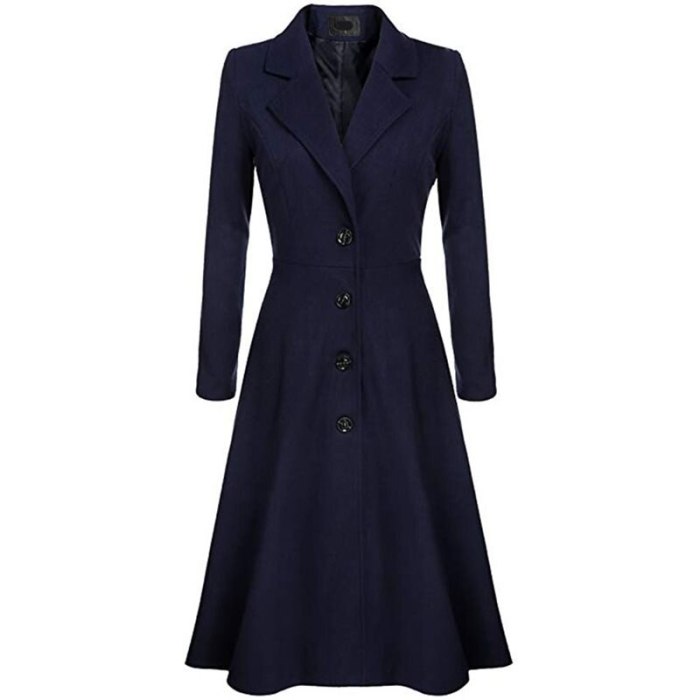 2021 Women Winter Wool Coat Large Sizes Warm Casual Office Ladies Long Trench Coats Pleated Button Autumn Retro Female Overcoats