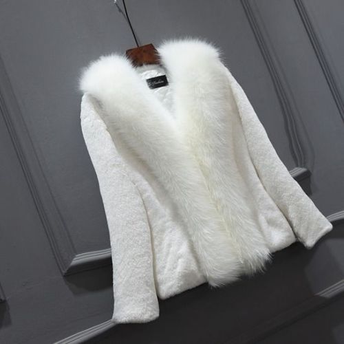 Winter Women Faux Fox Fur Coat Thick Fluffy Long Sleeve Luxury Fur Jacket Elegant Mujer bontjas Warm Furry Shaggy Outerwear 2021