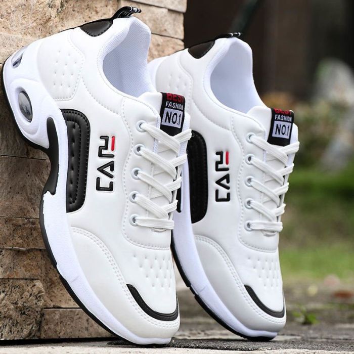 2021 new fashion men's shoes men's air cushion sneakers low-top lace-up warm leather casual shoes lace-up running shoes