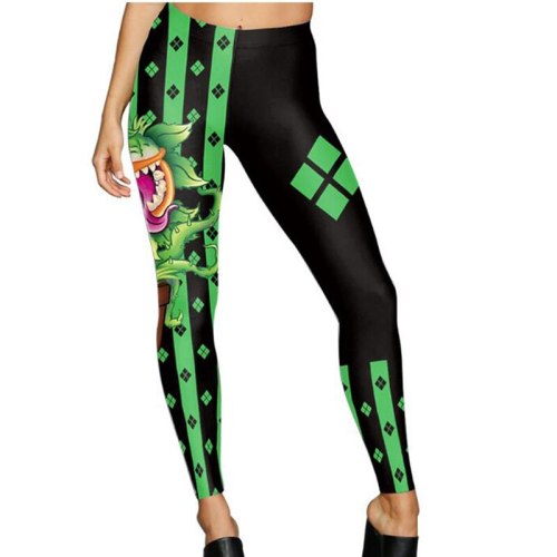 Halloween Digital Print Trousers Workout Gym Fitness Athletic Trousers print High Elastic women high Waist workout Leggings 2021