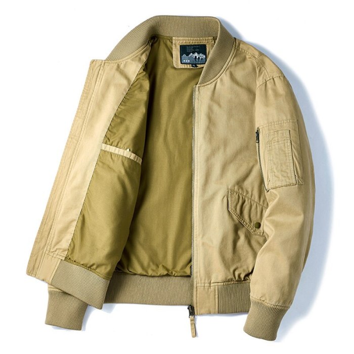 Men's Bomber Jacket Outwear Multi-pocket Zipper Streetwear Baseball Jackets