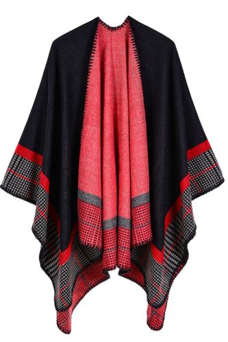 Luxury Brand Ponchos coat 2021 Cashmere Scarves Women Winter Warm Shawls and Wraps Pashmina Thick Capes blanket Femme Scarf