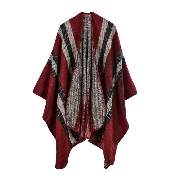New jacquard frame small square Design Scarf Women warm shawl Autumn Winter Thicked Ponchos and Capes