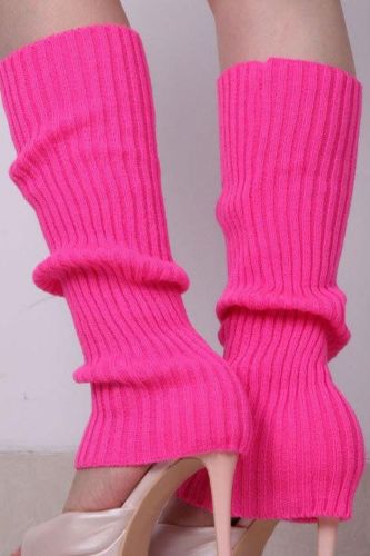 Ladies Winter Step on the foot socks Knitted Leg Warmers Boot Cuffs Trim Toppers Candy colors Long Leg Warmers ST014