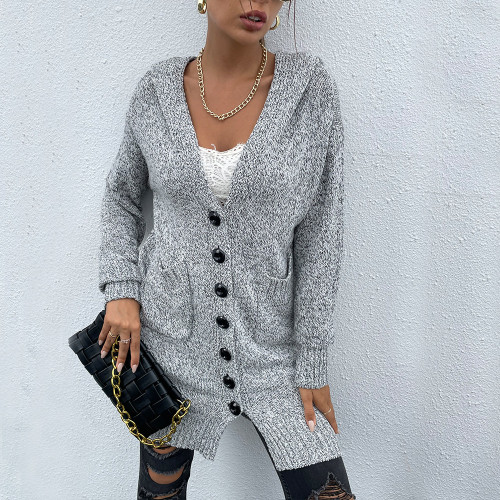 High Quality Spring Female Cardigan Long Sleeve Female Hooded Sweater  Cotton Soft Elastic Solid Color