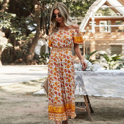 Loose Jumpsuits 2022 Summer Leisure Vacation Style Fashion Elegant Print Sexy Cotton Boho Rompers Womens Jumpsuit