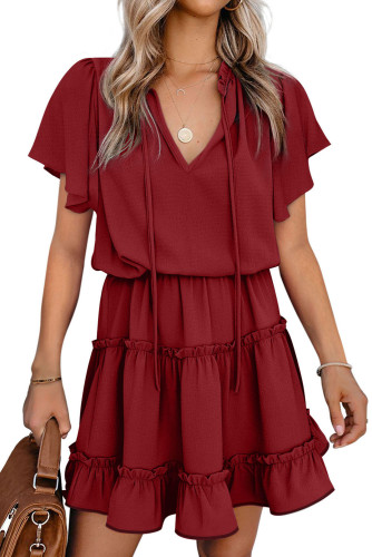 Women's New V-Neck Loose Sleeveless Simple Casual Dresses