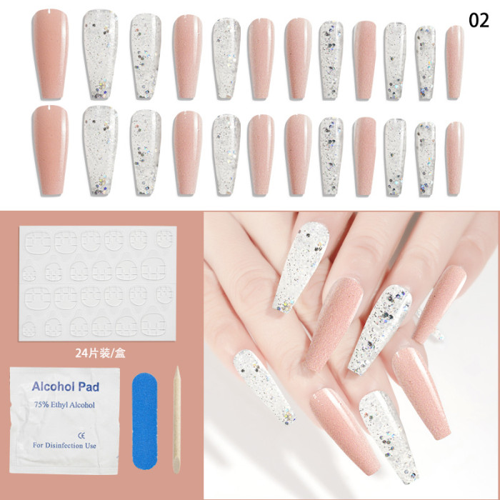 Long Ballet Finished Patch T-shaped Wearable  False Nails Jelly Glue