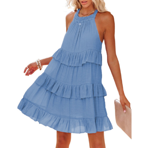 Summer Women's Fashion Casual Loose Sleeveless Mini Party Dress