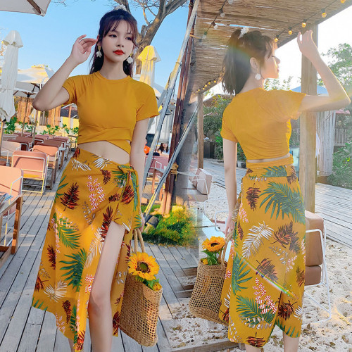 Summer Women's Print Blouse New Swimwear Beach  Bikinis