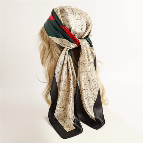 Women's Scarf Print Silk Satin Square Elegant  Head scarfs