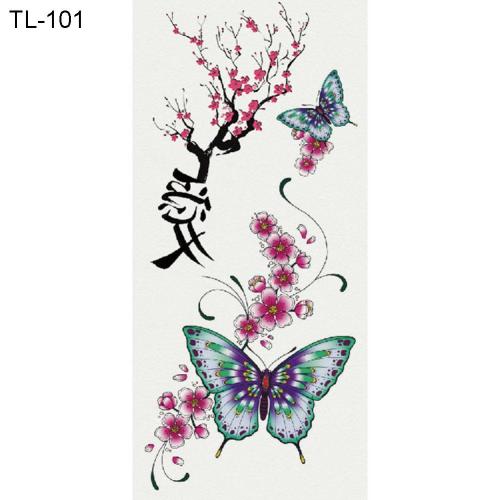 New Fashion Butterfly Dragon Flower Body Art Temporary Fake Tattoo Sticker