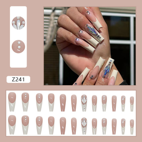 New 24 Pieces Long Ballet Finished Fashion  False Nails