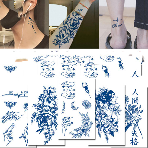 Herbal Semi-Permanent Waterproof Fashion Unisex Tattoo Stickers